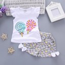 Camiseta y pantalón corto niña L1085 7