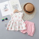 Camiseta y pantalón corto niña L1086 1