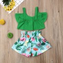 Camiseta y pantalón corto niña L1196 2