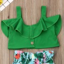 Camiseta y pantalón corto niña L1196 4