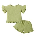 Camiseta y pantalón corto niña L1273 6