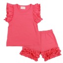 Camiseta y pantalón corto niña L1445 8