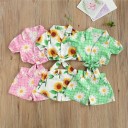 Camiseta y pantalón corto niña L1518 1