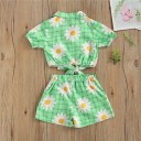 Camiseta y pantalón corto niña L1518 3