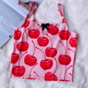 Camisola curta feminina com cerejas A1275 5