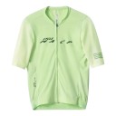 Camisola de ciclismo masculina justa com mangas curtas e fecho de correr ao longo de todo o comprimento com mangas em rede e riscas 1