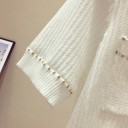 Camisola de malha feminina com bolsos 2