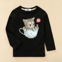 Camisola de menina com mangas longas T2554 B