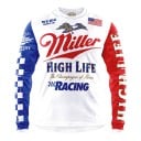 Camisola de motocross de manga longa com impressão de águia no peito e padrão xadrez na manga para condução em terreno 7