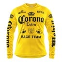 Camisola de motocross e t-shirt desportiva de manga longa com decote redondo e estampado no peito e nas mangas para andar de moto de todo 4