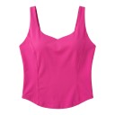 Camisola desportiva feminina com almofadas e alças largas com costuras modeladoras e bainha arredondada para ioga, pilates e fitness 8