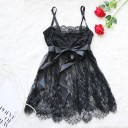 Camisola erótica feminina de tamanhos grandes - Preta 2