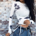 Camisola feminina canelada de manga longa 4