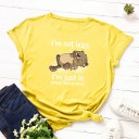 Camisola feminina com estampado engraçado A957 9