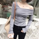 Camisola feminina com ombro caído A817 4