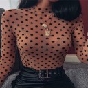 Camisola feminina transparente com bolinhas 2