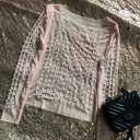 Camisola feminina transparente com pérolas 1