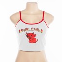 Camisola mini feminina com estampado de diabo 7