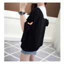 Camisola oversized feminina com motivo de coelho 2