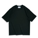 Camisola oversized para mulher com manga curta Camisola solta de uma só cor com decote em O Corte oversized descontraído Mangas caídas 1