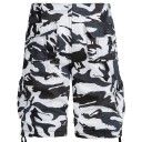 Camouflage outdoorshorts voor heren, gemaakt van katoen, ademende korte broek met zijzak, knielange comfortabele zomershorts voor wandelen en vrije tijd 2