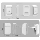 Campainha sem fios com 38 melodias e volume ajustável em 3 níveis, receptor para tomada 100–250 V, botão sem fios para casa, apartamento 4
