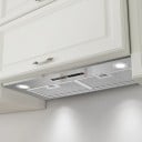 Campana extractora empotrada en mueble 400 m³/h 29,6 x 72 x 28,3 cm aluminio con control táctil iluminación LED y función boost clase energética A++ 1