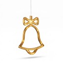 Campanella LED Natalizia Appesa 21 x 17 cm A Batterie AAA Campanello Luminoso Con Fiocco Luce Bianca Calda Decorazione Per Finestra Porte e Vetrine 6