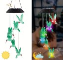 Campanella luminosa solare LED Colibrì 70 cm IP65 Decorazione da giardino appesa con cambiamento di colore Illuminazione solare 2
