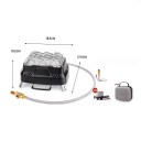 Camping Gas Stove 18.5 x 17.5 x 10.5 cm Stainless Steel Single Colour Portable Camping Cooker Carry Bag Included 4