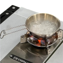 Camping Gas Stove 7200 W 36 x 12.5 x 9.5 cm Stainless Steel Folding Camping Cooker Outdoor Cooking Stove Silver 4