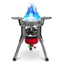 Camping-Gasherd klappbar mit elektronischer Zündung Leistung 8400 W Edelstahl und Aluminiumlegierung Zum Kochen in der Natur und beim Camping 1