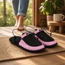 Camping Slippers Quick-Drying Size L EU 43–45 Length 27.5 cm Non-Slip Sole Adjustable Lace Nylon Pink For Camping 6