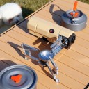 Camping Stainless Steel Gas Stove 2670 W Portable Folding Gas Burner for Gas Cartridges Diameter 26 cm 8