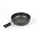 Campingpfanne und Picknickschüssel Durchmesser 20 cm Klappgriff Aluminium für effiziente Wärmeverteilung Grau-Schwarz Für Wandern und Camping 1