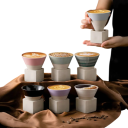 Cana ceramică 160 ml ceramică mică cană pentru cafea espresso și ceai pentru utilizare zilnică acasă și la birou 10