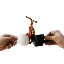 Cana ceramică pentru espresso cu farfurioară 80 ml mică cană pentru cafea pentru utilizare acasă și la birou 3
