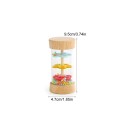 Cana de chuva arco-íris Montessori 9,5×4,7 cm Chocalho sensorial para crianças Brinquedo musical Ampulheta para bebés Desenvolvimento precoce 2