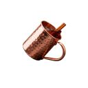 Cana de cupru bătut cu mâner 400 ml cupru culoare cupru înălțime 10,5 cm diametru 8,5 cm pentru băuturi reci și servire acasă 3