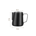 Cana din oțel inoxidabil pentru spumarea laptelui 350 ml 9 × 8 cm Cană profesională din oțel inoxidabil pentru cappuccino latte art utilizare acasă și baristică 2
