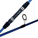 Canas de pesca leves de spinning azuis 2,1 m 5-20 kg 4 secções Canas de viagem dobráveis Comprimento de transporte 50 cm Blank de carbono resistente 2