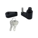Candado de seguridad para remolque negro Cerradura antirrobo duradera para autocaravanas, camiones y remolques Protección robusta para la barra 3