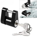 Candado de seguridad para remolque negro Cerradura antirrobo duradera para autocaravanas, camiones y remolques Protección robusta para la barra 5