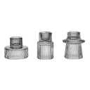 Candelabri in vetro vintage a doppia faccia 3 pz portacande mini in vetro decorazioni per tavoli per matrimoni, cene festive 10