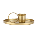 Candelabro de mesa retro em metal com pega 10,3 × 3 cm candelabro de ferro forjado suporte para vela candelabro decorativo para decoração de mesa 3