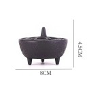 Candelabro in ghisa Stile Retro Pietra fumosa Contenitore decorativo per incenso Decorazione orientale per interni 7