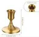 Candelabro in metallo elegante 2,2 x 6,7 x 7 cm Supporto decorativo da tavolo per candele Lega di alluminio Accessorio leggero per feste 4