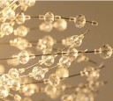Candelabru LED din cristal auriu în formă de păpădie 220 V Lampa suspendată modernă cu 8 lumini 50 x 50 cm 2