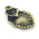 Candeliere in metallo a cascata con pesce Flusso inverso di fumo Supporto per coni profumati Aromaterapia Decorazione Interni 4