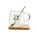 Caneca de vidro com inscrição 2